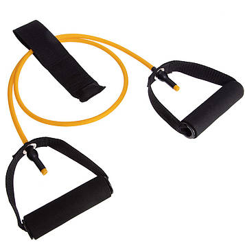 Еспандер трубчастий з ручками з фіксатором дверей Gemini GI-2659-Y Довжина 120см навантаження 1.8кг Жовтий