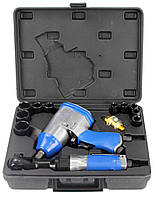ТОП Набір пневматичних інструментів на 14 шт. (2 інструменти + 12 аксесуарів), пневмо набір M80550.