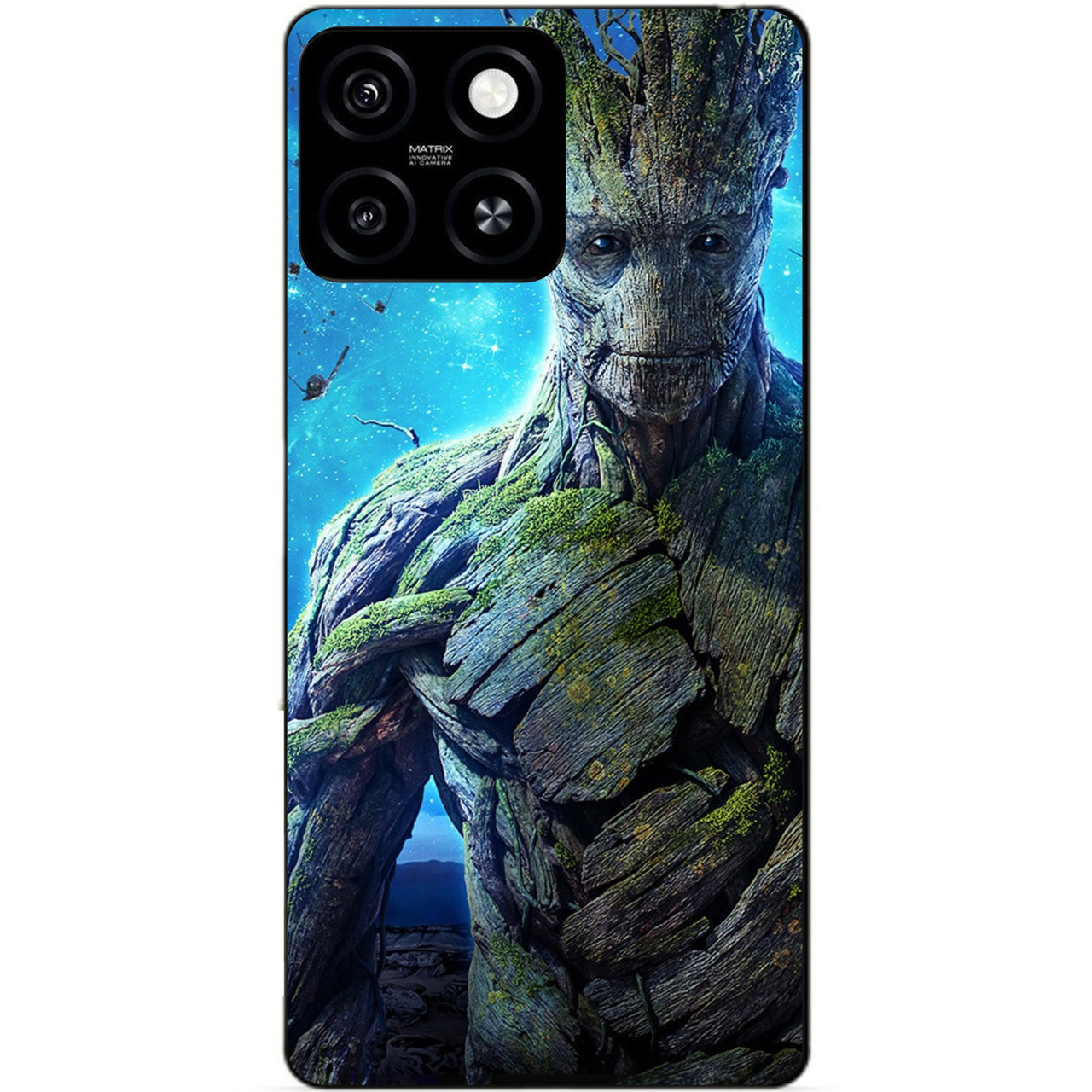 Силіконовий чохол бампер для Zte Blade A55 з малюнком Грут Groot Стражі Галактики