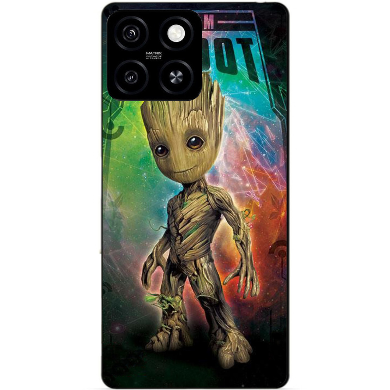 Силіконовий чохол бампер для Zte Blade A55 з малюнком Groot Грут Стражі Галактики