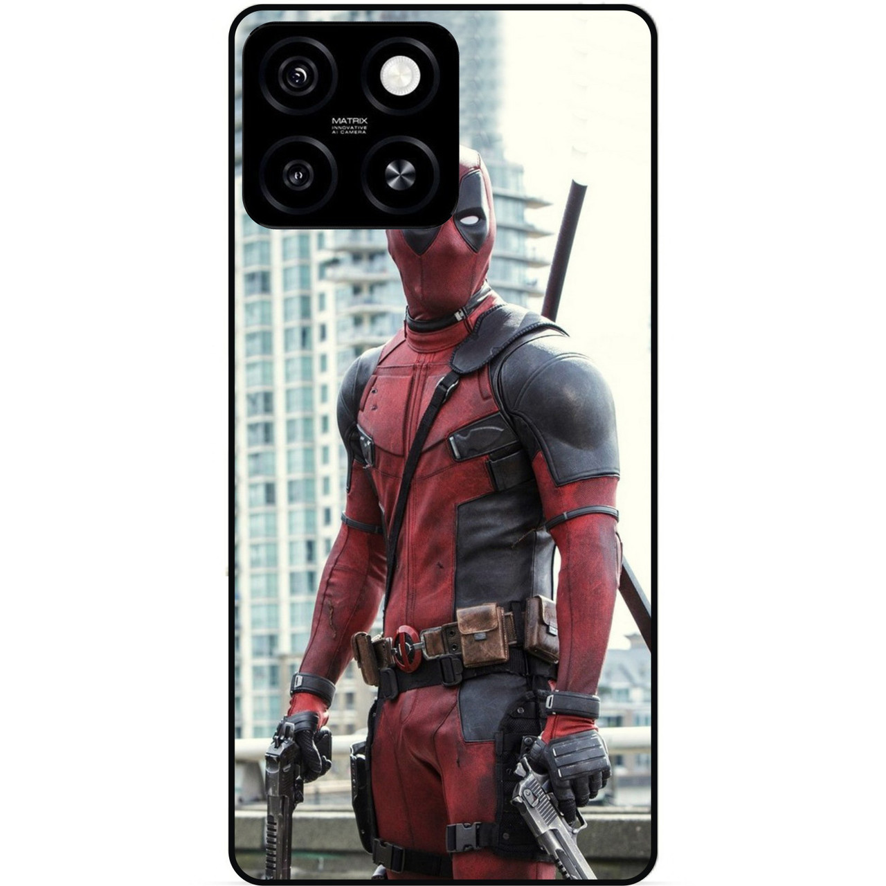 Силіконовий бампер чохол для Zte Blade A55 з малюнком Deadpool Дедпул