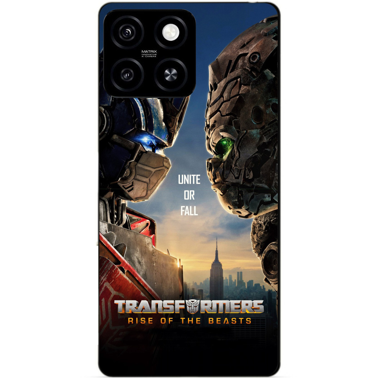 Силіконовий чохол бампер для Zte Blade A55 з малюнком Звіробої Трансформери Transformers