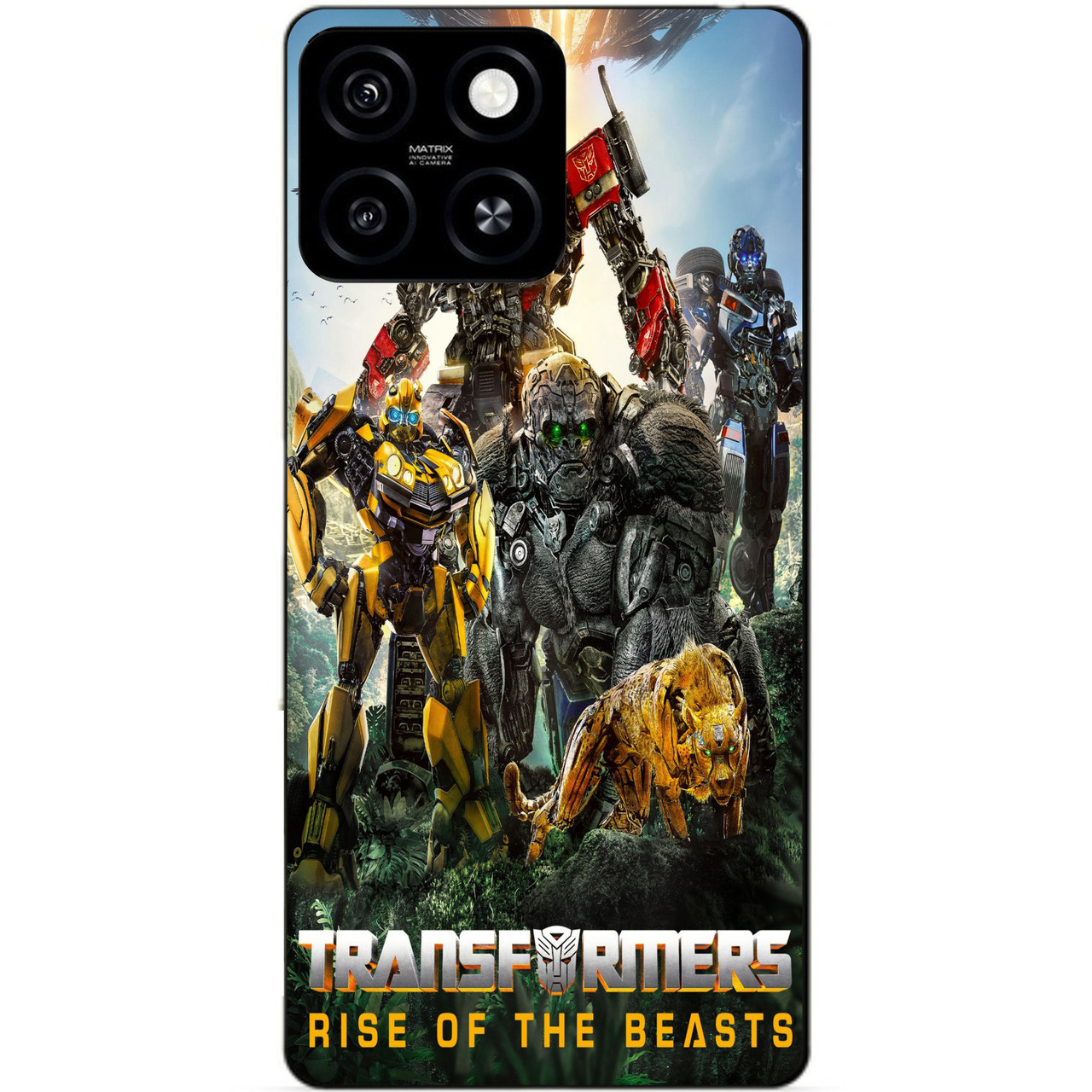 Силіконовий чохол бампер для Zte Blade A55 Зверобати Трансформери Transformers