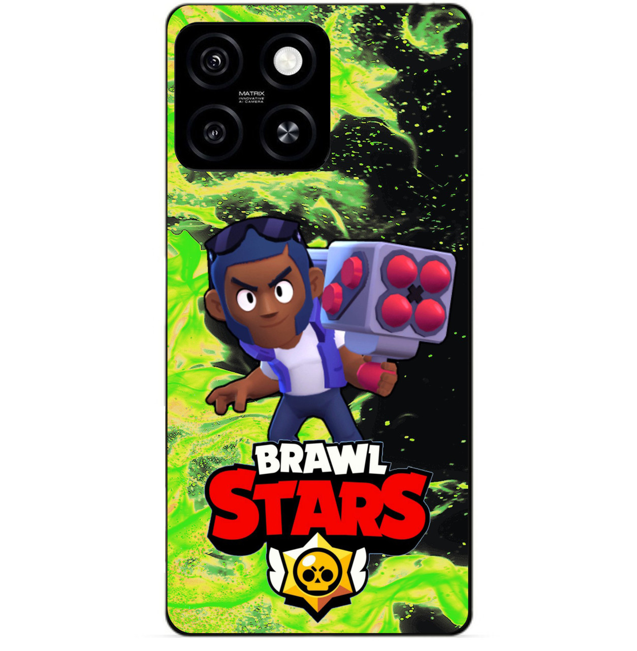 Силіконовий бампер чохол для Zte Blade A55 з Героєм Бравл Брок