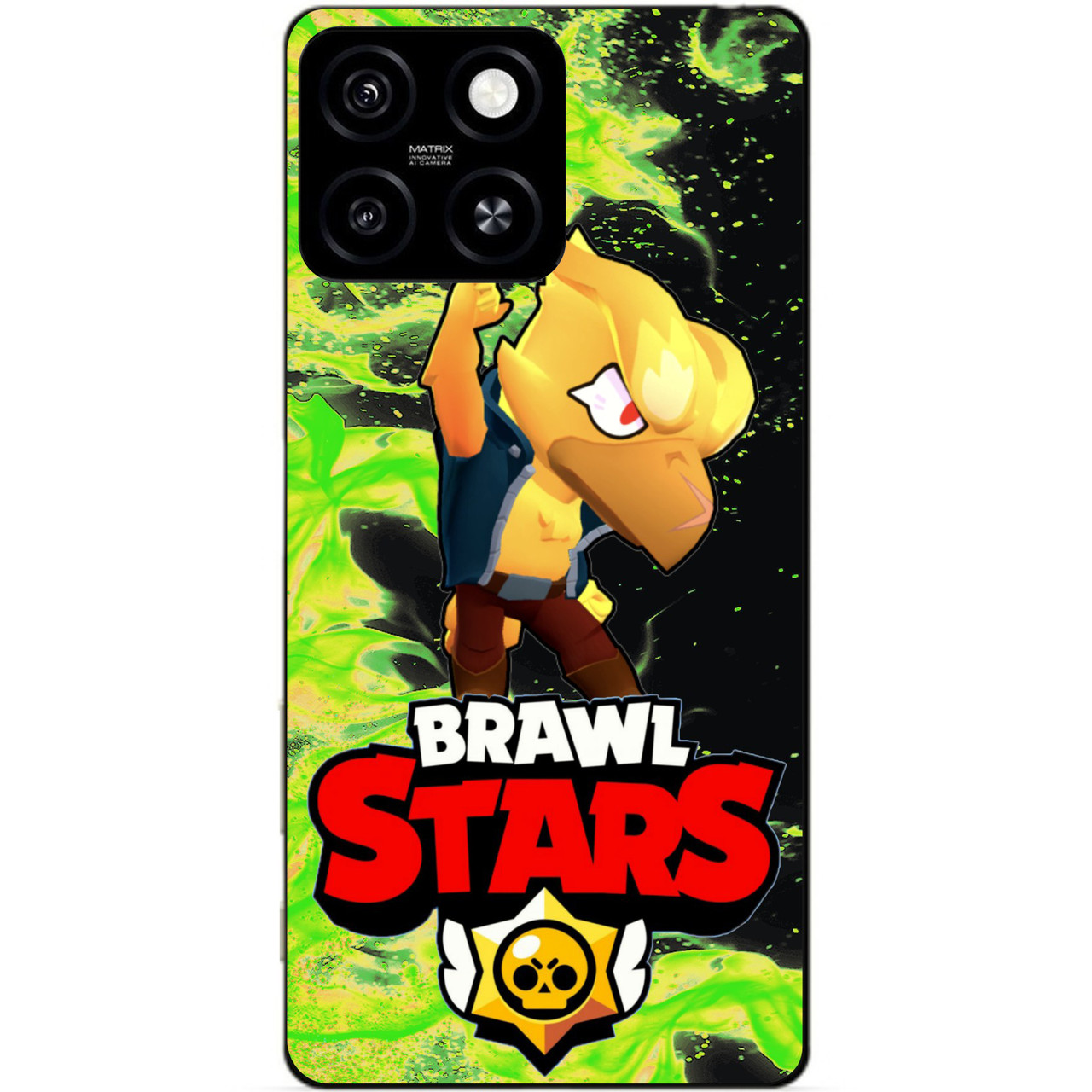 Силіконовий бампер чохол для Zte Blade A55 з Героєм Бравл Ворон Фенікс