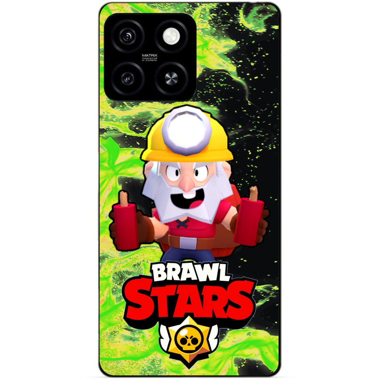 Силіконовий бампер чохол для Zte Blade A55 з Героєм Бравл Дінамайк