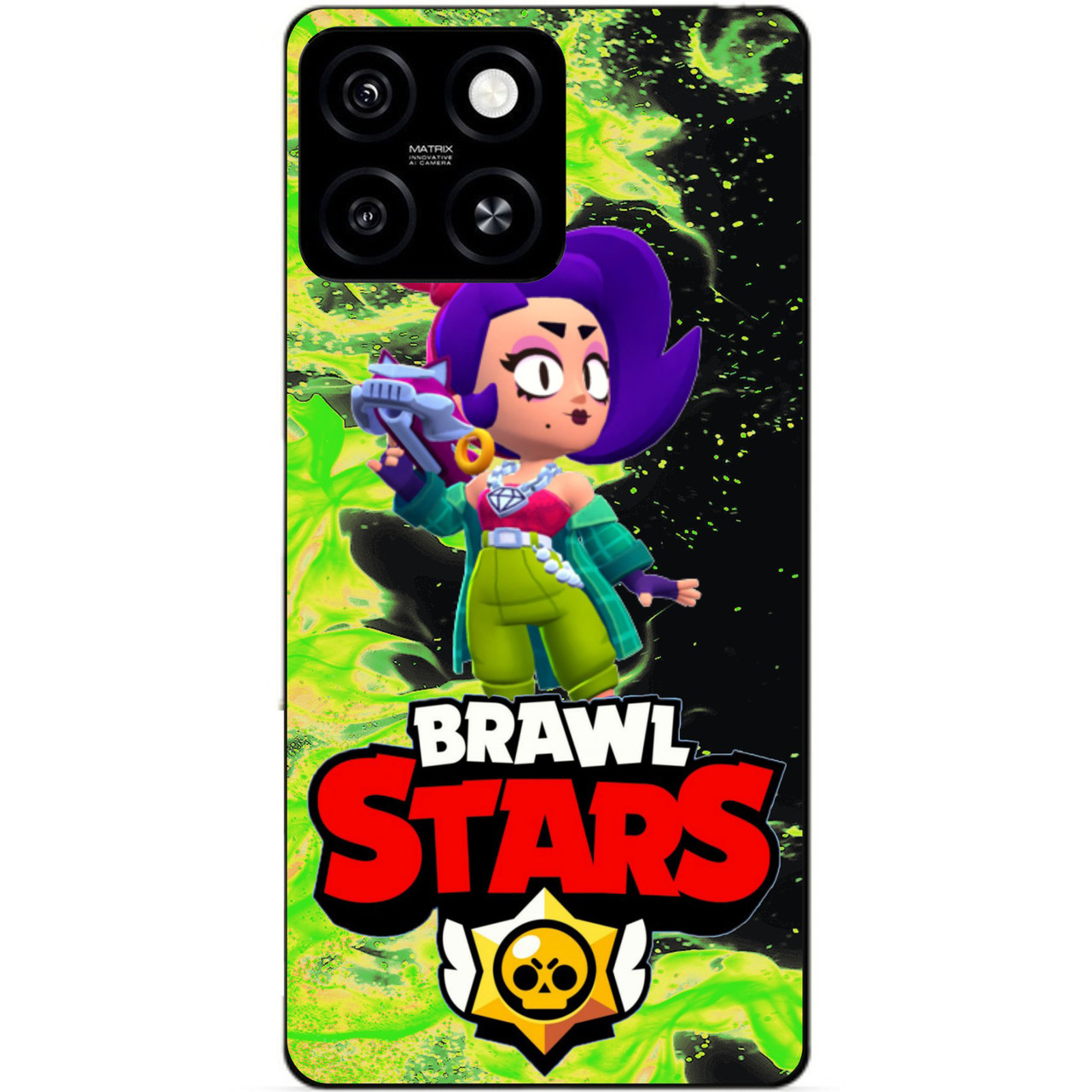 Силіконовий бампер чохол для Zte Blade A55 з Героєм Бравл Лола