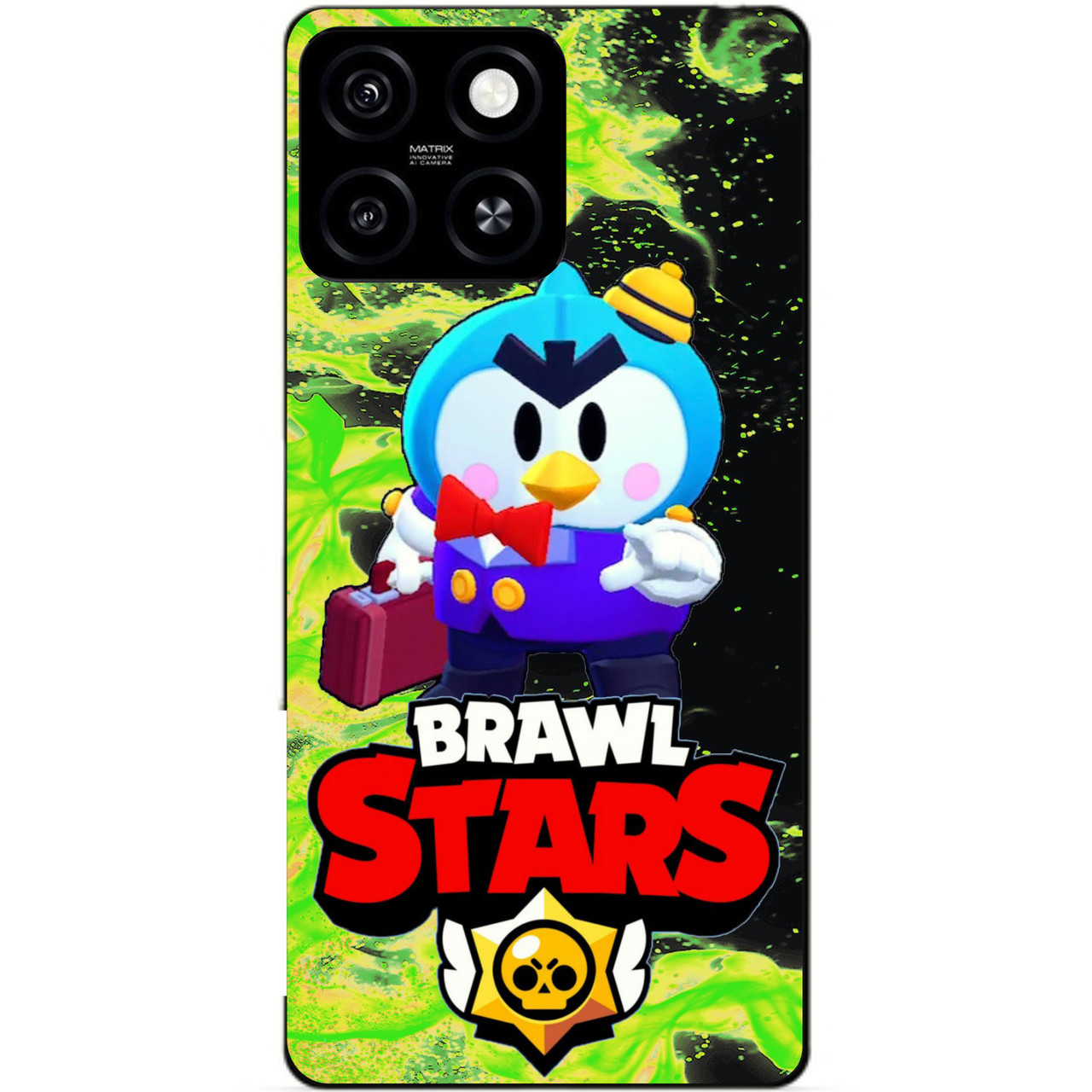 Силіконовий бампер чохол для Zte Blade A55/13 Power з Героєм Бравл Містер П.