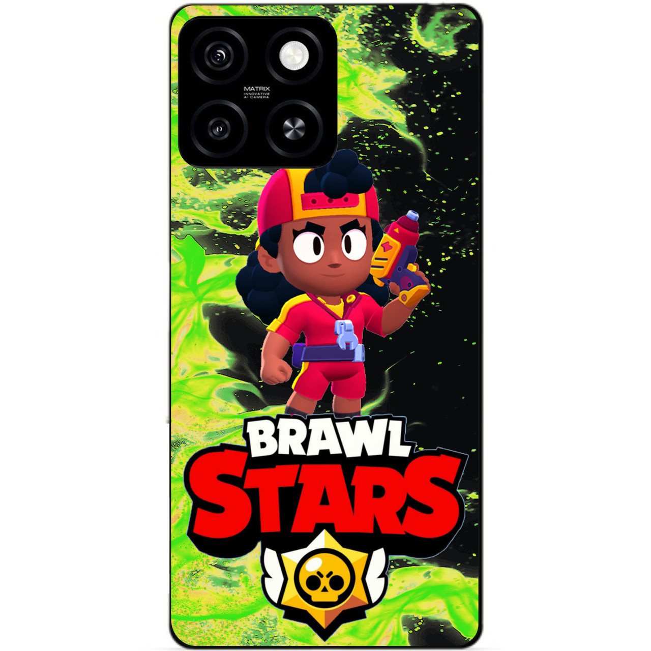 Силіконовий бампер чохол для Zte Blade A55 з Героєм Бравл Мег