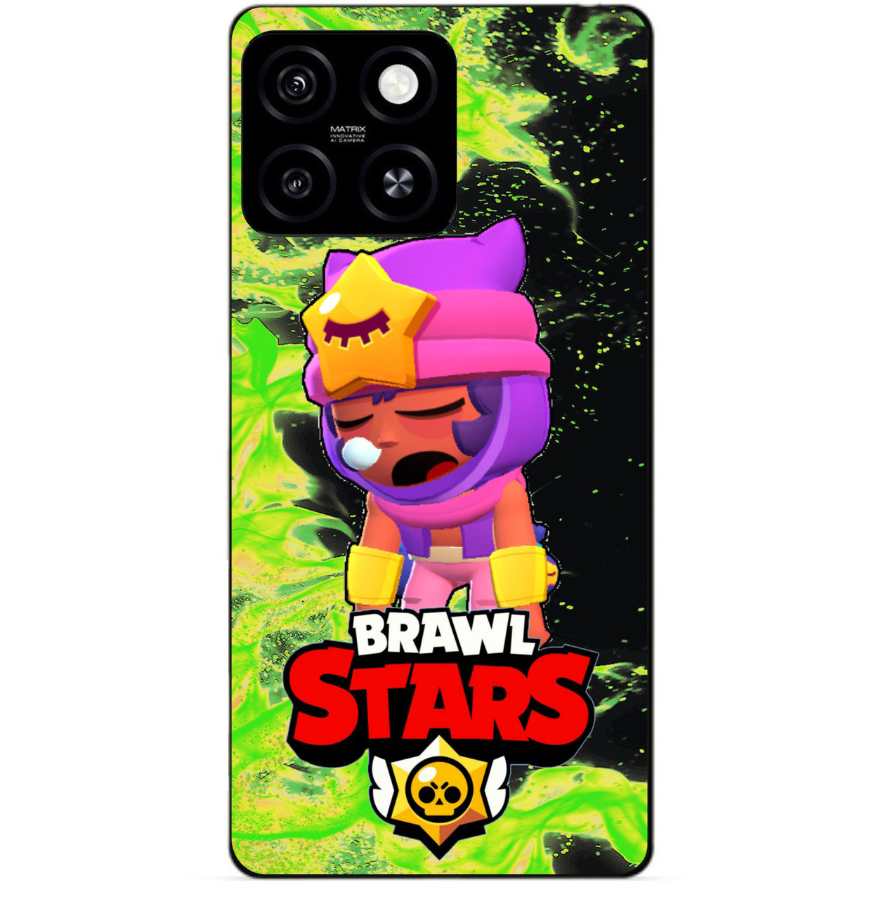 Силіконовий бампер чохол для Zte Blade A55 з Героєм Бравл Сенді