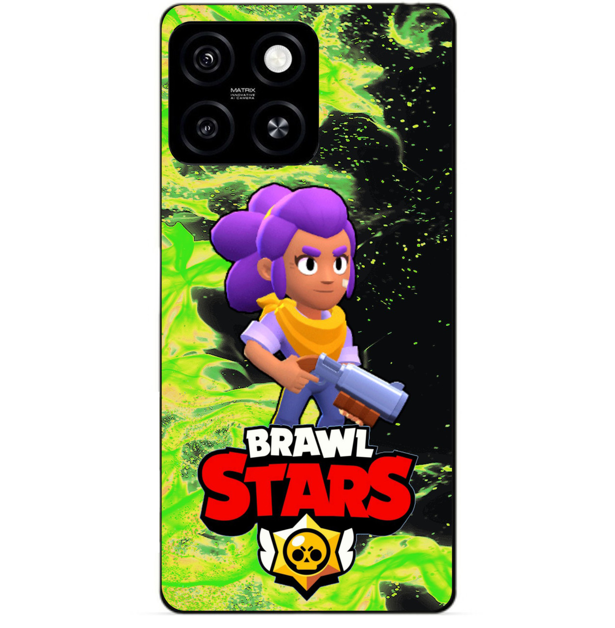 Силіконовий бампер чохол для Zte Blade A55 з Героєм Бравл Шеллі