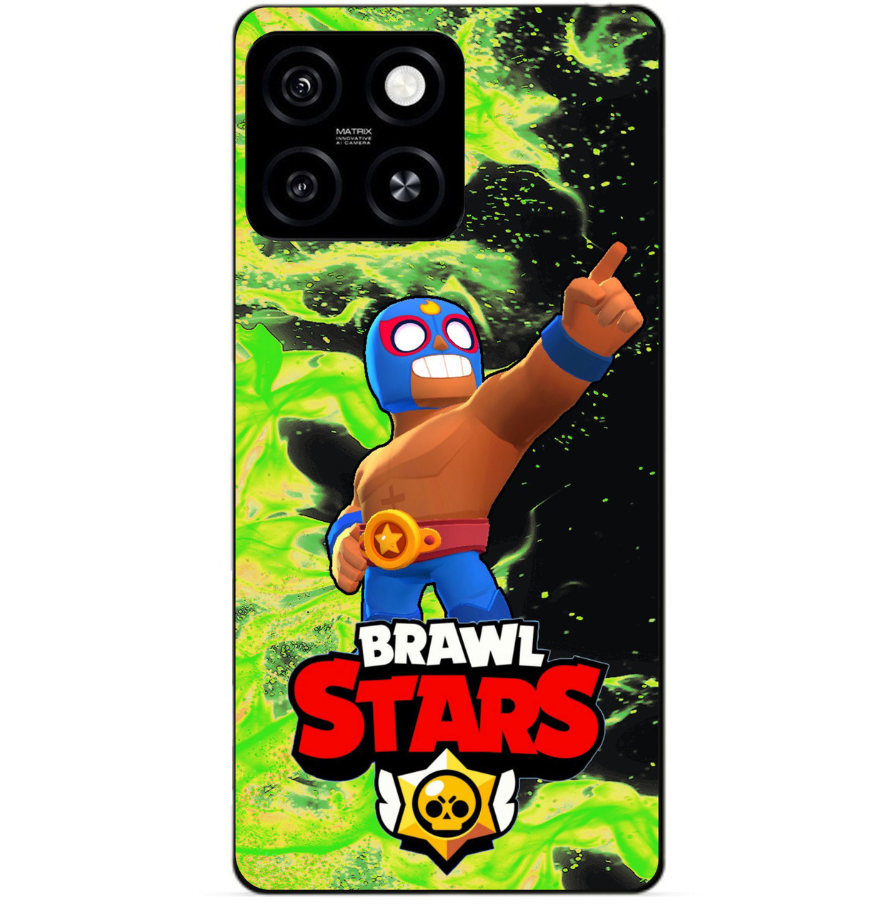 Силіконовий бампер чохол для Zte Blade A55 з Героєм Бравл Ель Примо