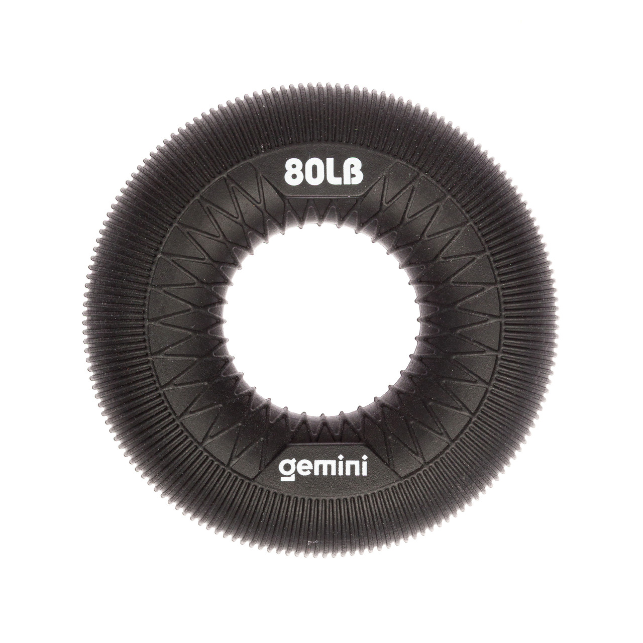 Еспандер кистьовий кільце силікон Gemini GI-3992-80LB навантаження 36кг чорний, фото 1