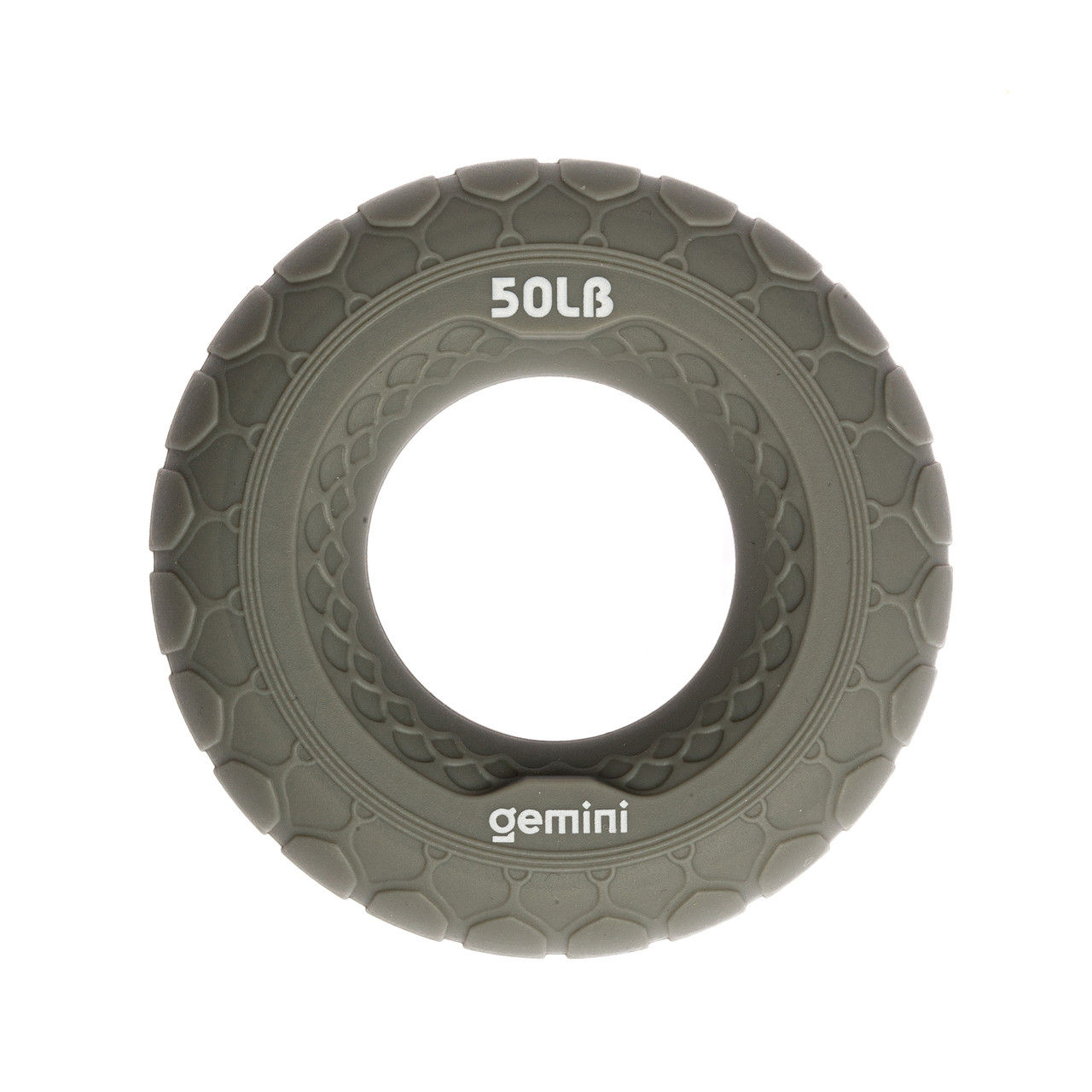 Еспандер кистьовий кільце силікон Gemini GI-3999-50LB навантаження 22,5 кг сірий, фото 1