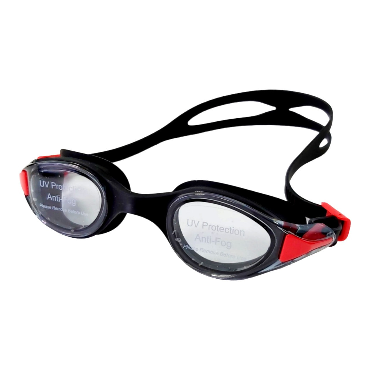 Окуляри для плавання LEACCO чорний-червоний SG-1970-BK, фото 1