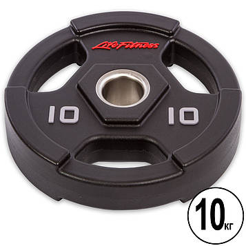 Диски (диски) поліуретанові LIFE FITNESS GC-80154-10 51 мм 10 кг чорний