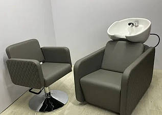 Комплект меблів для перукарень салонів краси 2в1 Ванесса Grеy