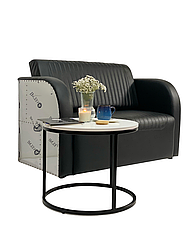 Комплект 2в1 м'які меблі для залу очікування Infinity Лофт диван та круглий столик для відвідувачів