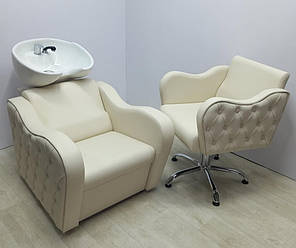 Комплект меблів для перукарень 2в1 Ketrin Strong LUX WHITE