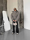 Жіноча зимова куртка сіра до -25*С Blaid з капюшоном, фото 3