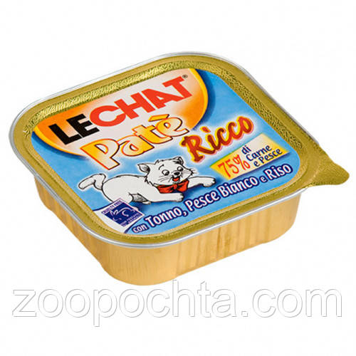 Вологий корм для котів Monge (Монж) Lechat Cat Wet Adult тунець та океанічна риба 0.1 кг