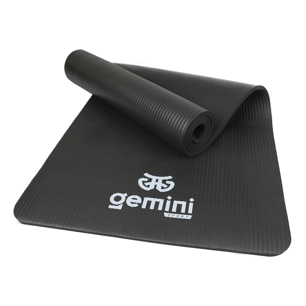 Килимок для туризму та фітнесу NBR Gemini Sport NBRY-10BK 183см 61см 1см Чорний, фото 1
