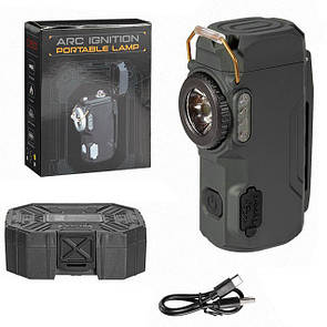 Ліхтар MULTIFUNCTIONAL D50-SMD black, Li-Ion акум., індикація заряду, запальничка, ЗП Type-C, Box