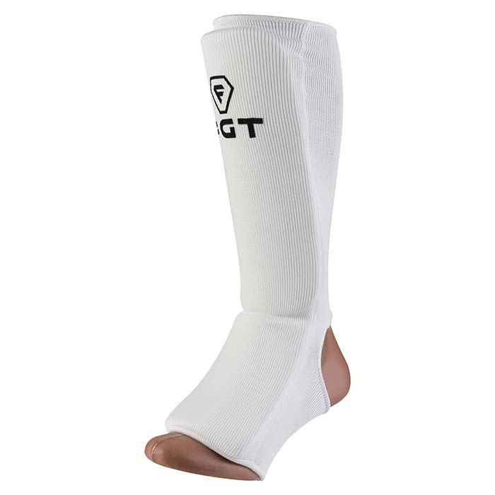 Захист гомілки та стопи FGT білий для єдиноборств, фото 1