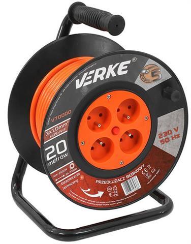 Кабель на 4 розетки Verke V70000 подовжувач із розетками