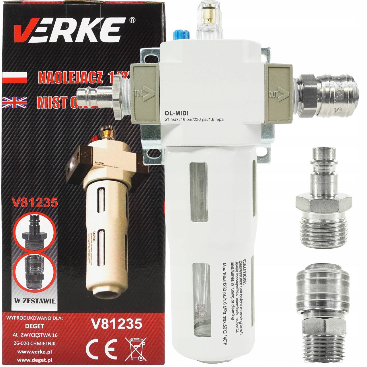 Дозатор для стисненого повітря Verke V81235 Дозатор масла 1/2"