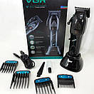 Машинка для стриження волосся VGR Hair Clipper V-653 Voyager, бездротова електробритва, для дому, фото 7