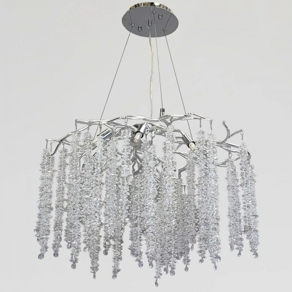 Люстра Гліцинія 40 см  Artlight цоколь  ламп 7 шт колір Хром 6008/600CH