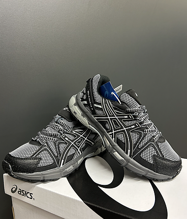 Утеплені кросівки Asics Gel Kahana 8 Black Grey Асікс Кахана термо чорно-сірі для чоловіків і жінок, фото 1