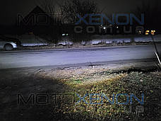 Світлодіодна LED лед фара ближнє світло (2 лінзи+ДХО) прямокутна, додаткова, чітка межа світла, фото 3