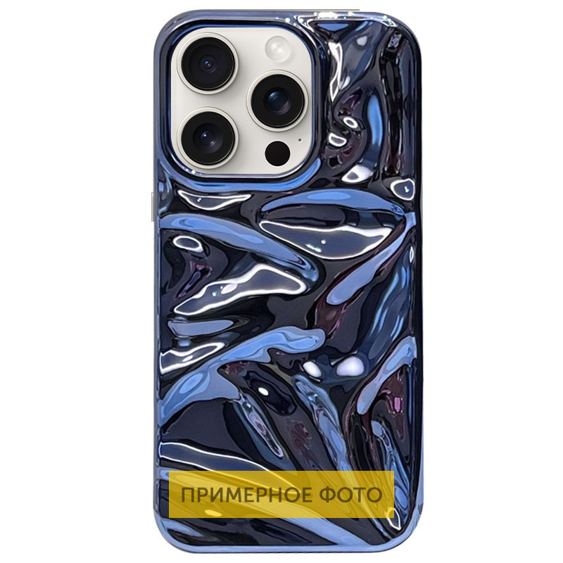 Дзеркальний чохол TPU Sea для Apple iPhone 14 (6.1") | 3D хвилі Blue, фото 1