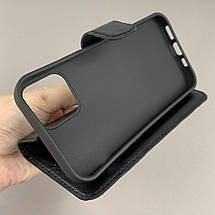 Чохол-книга для Apple iPhone 12 Pro чохол книжка з хлястиком на телефон айфон 12 про чорна b6r, фото 5