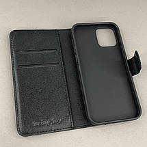 Чохол-книга для Apple iPhone 12 Pro чохол книжка з хлястиком на телефон айфон 12 про чорна b6r, фото 3