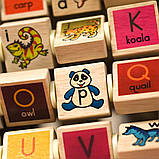 Розвиваюча дерев'яна іграшка - ЗОО-КУБ (розмір 34х30х45 см), фото 7