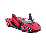 Автомодель - LAMBORGHINI SIÁN FKP 37 (асорті зелений металік, червоний металік, 1:24), фото 8