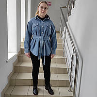 Жіноча джинсова куртка- сорочка