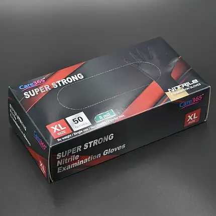 Рукавички нітрил суперміцні "Care365" Super Strong (XL) 8 грам, фото 3