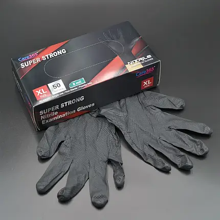 Рукавички нітрил суперміцні "Care365" Super Strong (XL) 8 грам, фото 4