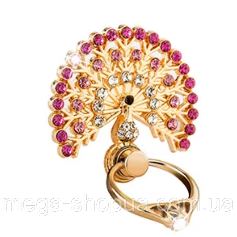 Кільце тримач металевий посокет для телефона "Firebird Red" 360 градусів UX90. Підставка для смартфона