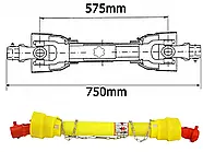 Трансмісійний вал 75 см MAR-POL M85195 трубчатий шарнірний трансмісійний вал, фото 5