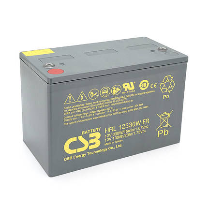 Акумуляторна батарея CSB HRL12330W, 12V 100Ah (308.7х168х210.6(220), фото 1