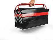 Ящик для інструментів з замками MAR-POL M66620 металевий ящик для інструментів, фото 3