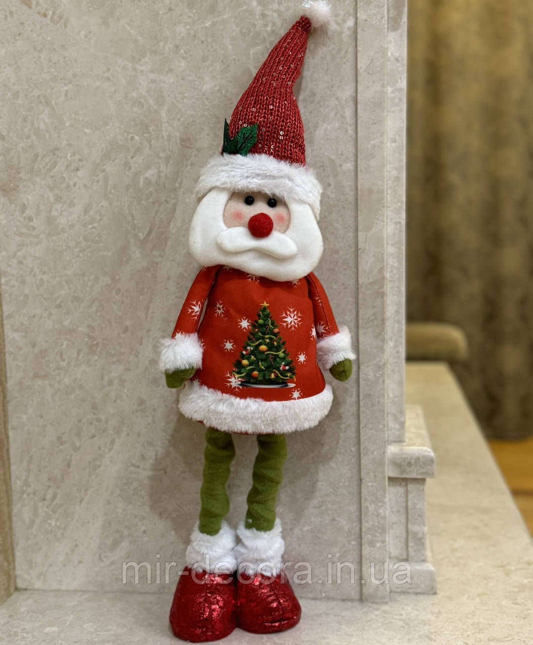 М'яка іграшка Санта на телескопічних ногах, фото 1