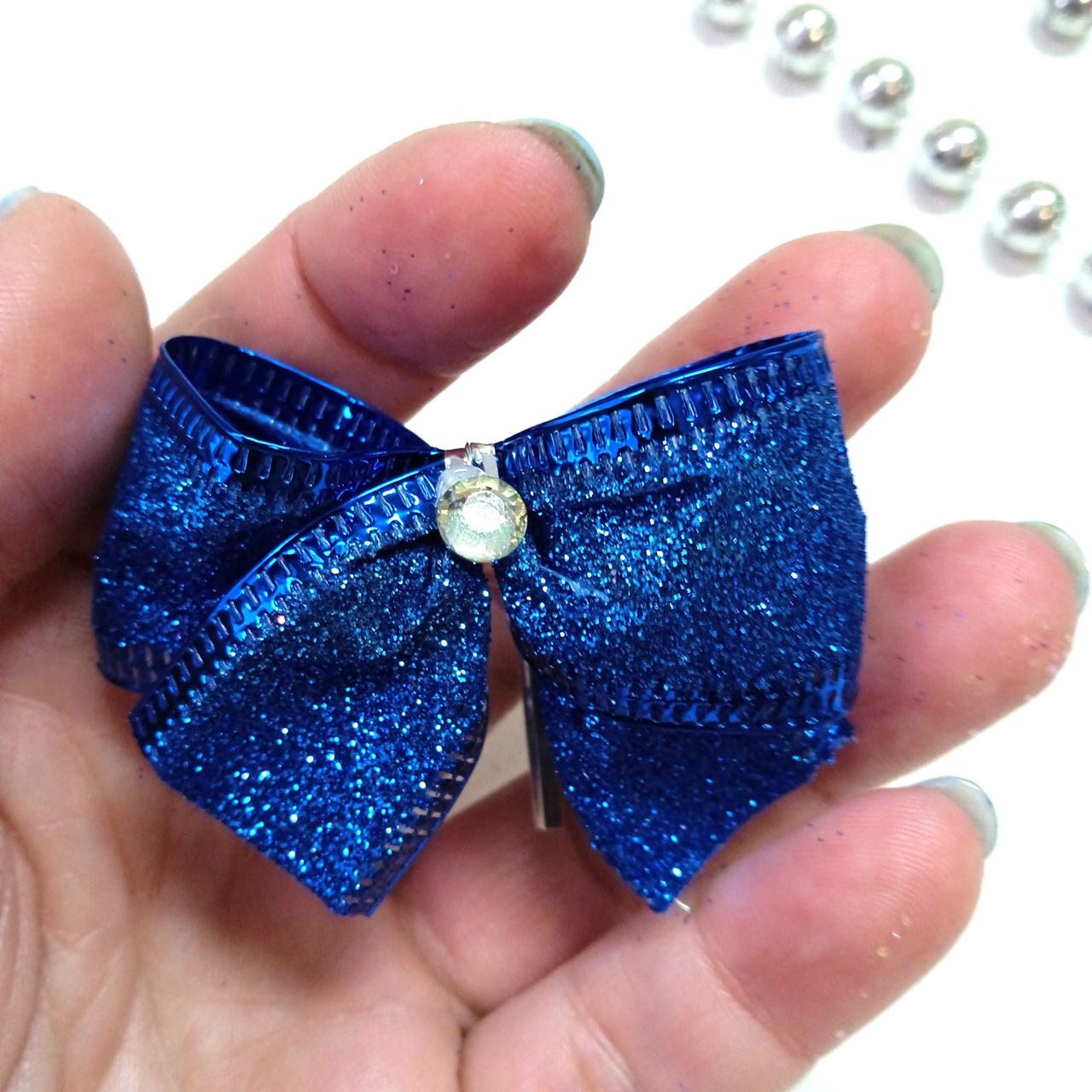 Новорічна прикраса 6 см | ялинкові бантики українські патріотичні | бант новорічні іграшки, фото 1