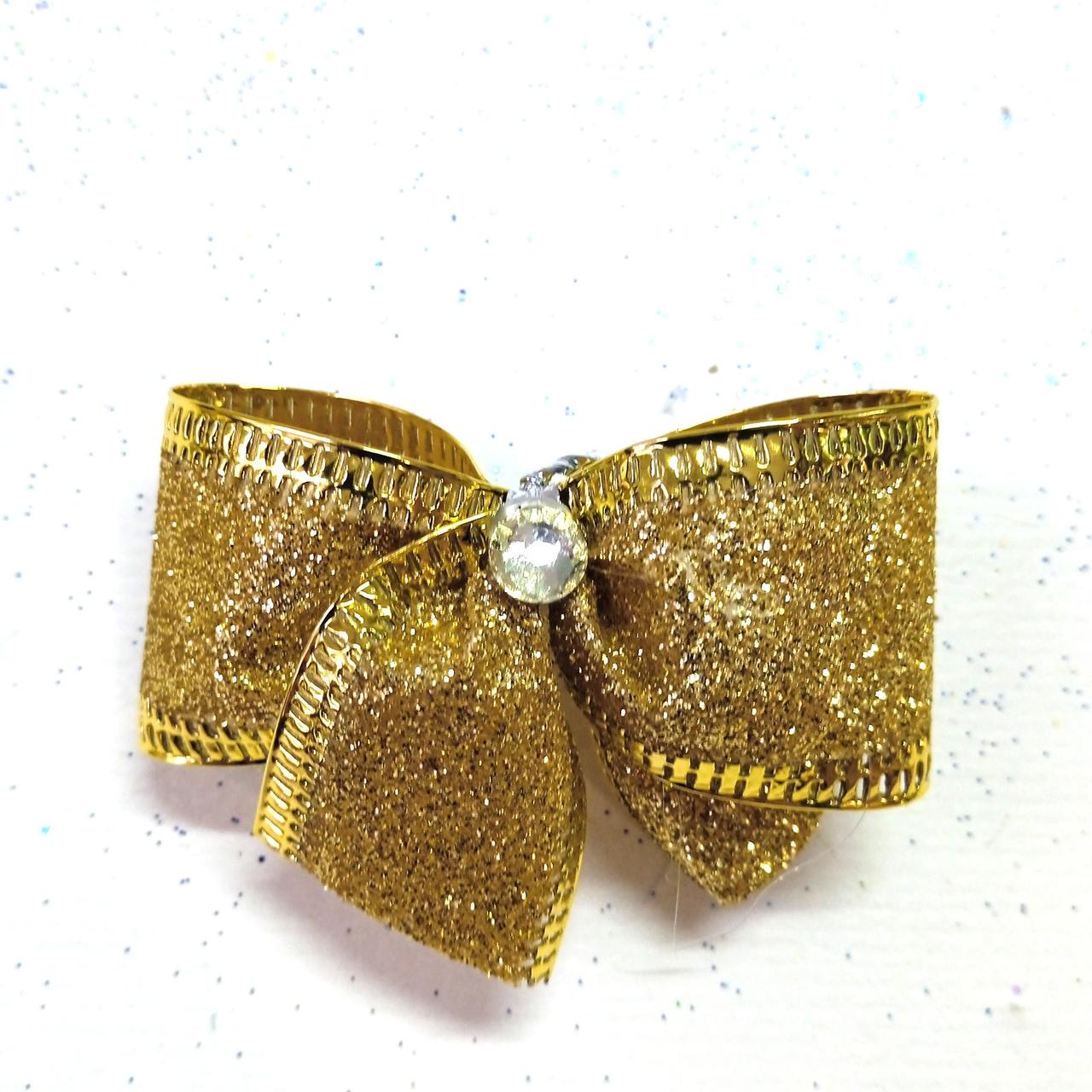 Новорічна прикраса 6 см | ялинкові бантики українські патріотичні | бант новорічні іграшки, фото 1