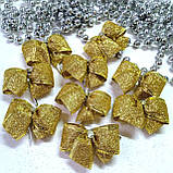 Новорічна прикраса 6 см | ялинкові бантики українські патріотичні | бант новорічні іграшки, фото 4